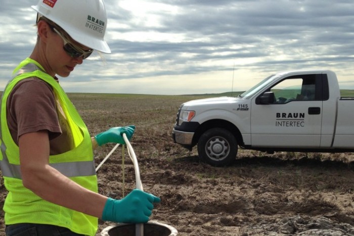 Engineer in field